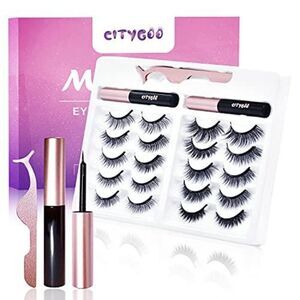𝅺CITYGOO 2021 Upgraded Magnetic Eyelashes Kit and Magnetic Eyeliner
